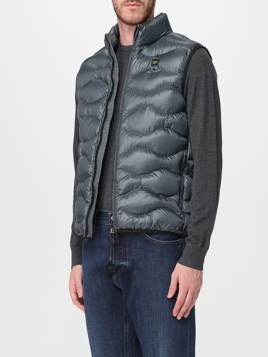 BLAUER SUIT VEST: Jacket men Blauer, Grey - Img 3