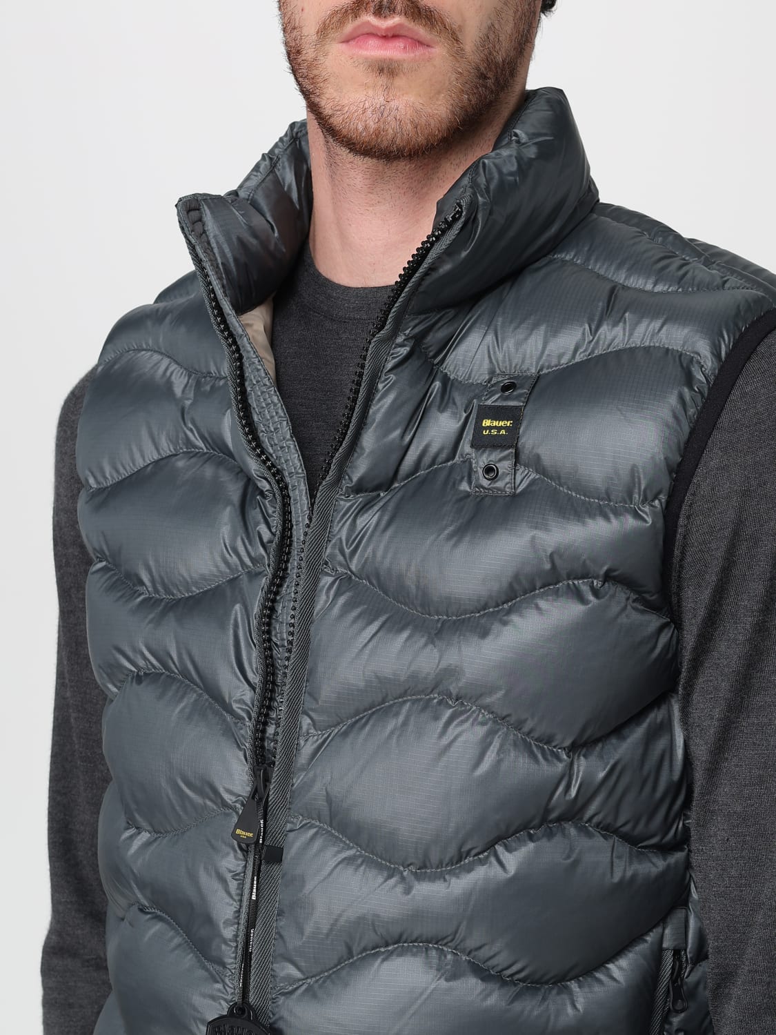 BLAUER SUIT VEST: Jacket men Blauer, Grey - Img 4