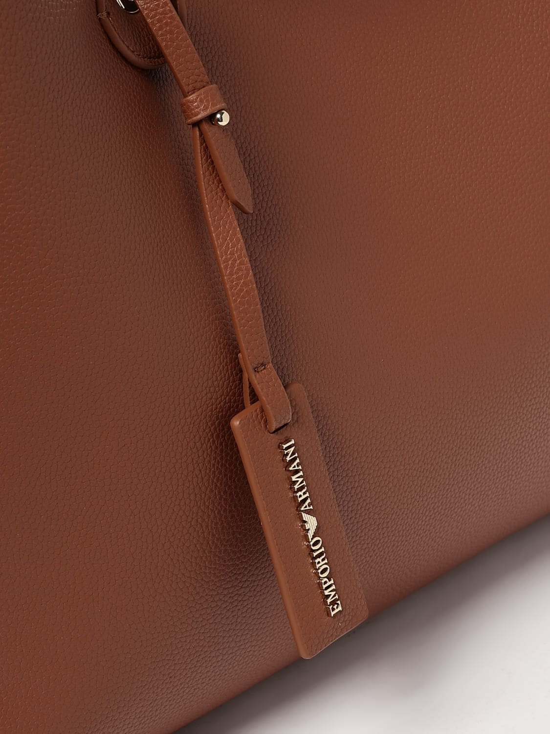 EMPORIO ARMANI BORSA A MANO: Borsa Myea in pelle sintetica Emporio Armani, Cuoio - Img 3