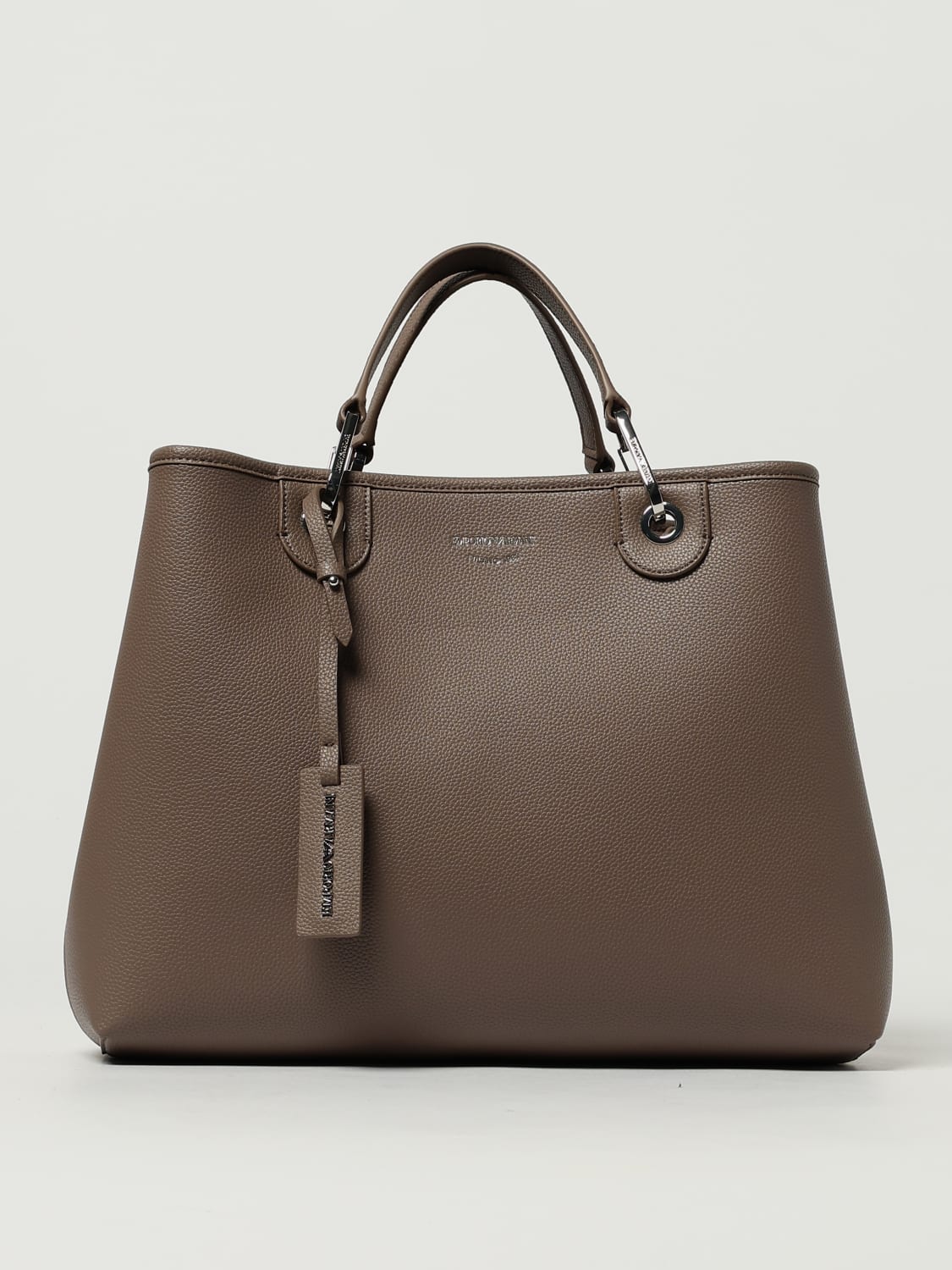 EMPORIO ARMANI BORSA A MANO: Borsa Myea in similpelle Emporio Armani, Tortora - Img 1