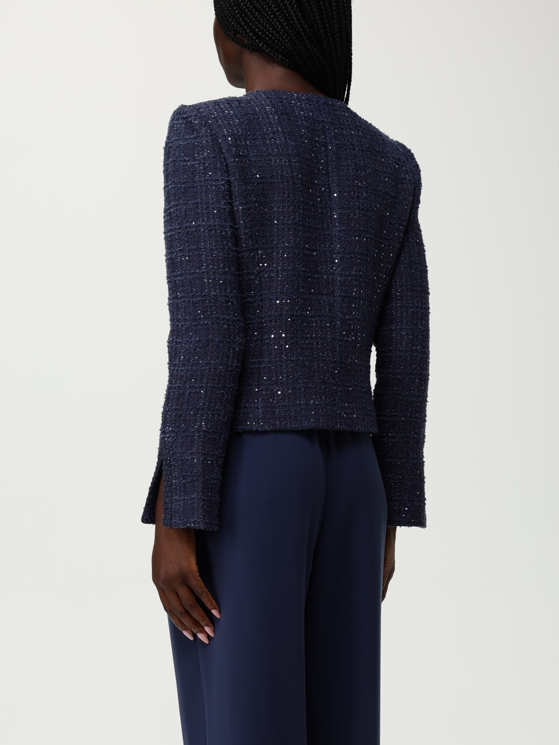 EMPORIO ARMANI VESTE: Blazer femme Emporio Armani, Bleu - Img 3