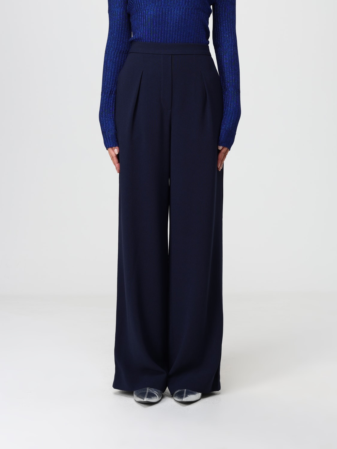 EMPORIO ARMANI: Pants woman - Blue | Emporio Armani pants EMPORIO ARMANI: Pants woman - Blue | Emporio Armani pants