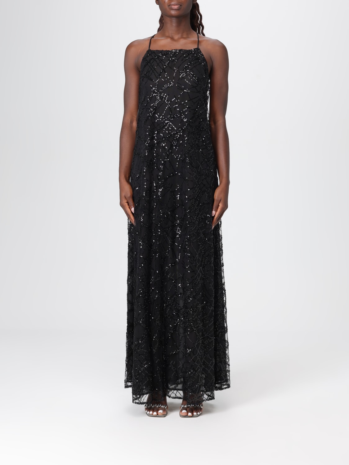 EMPORIO ARMANI 连衣裙: 连衣裙 女士 Emporio Armani, 黑色 - Img 1