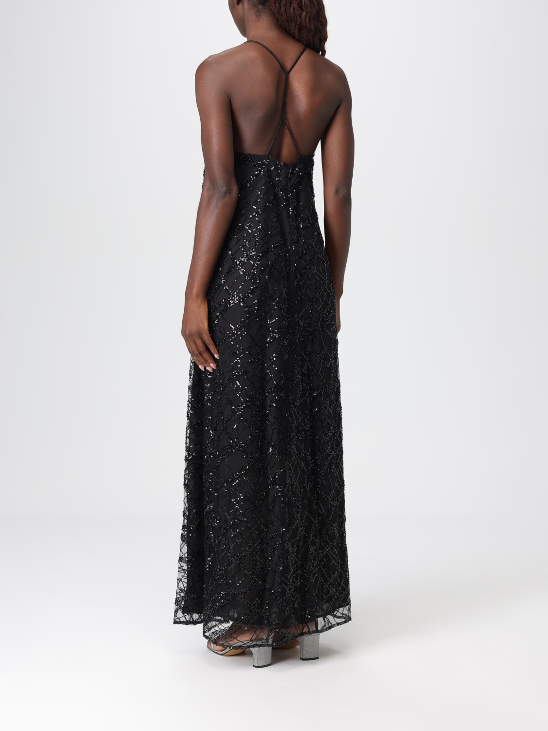 EMPORIO ARMANI 连衣裙: 连衣裙 女士 Emporio Armani, 黑色 - Img 2