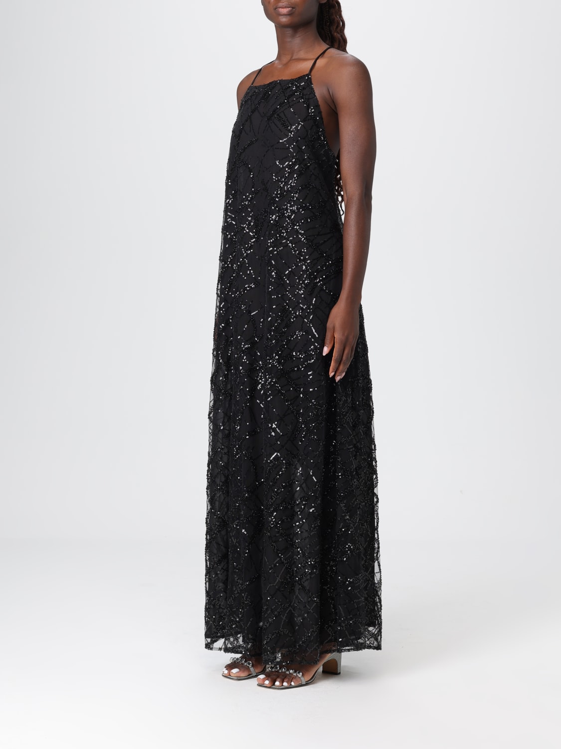 EMPORIO ARMANI 连衣裙: 连衣裙 女士 Emporio Armani, 黑色 - Img 3