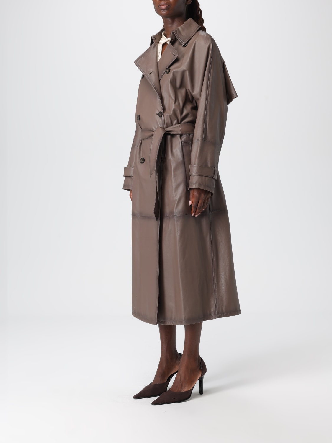 EMPORIO ARMANI CHAQUETA: Abrigo mujer Emporio Armani, Avellana - Img 3