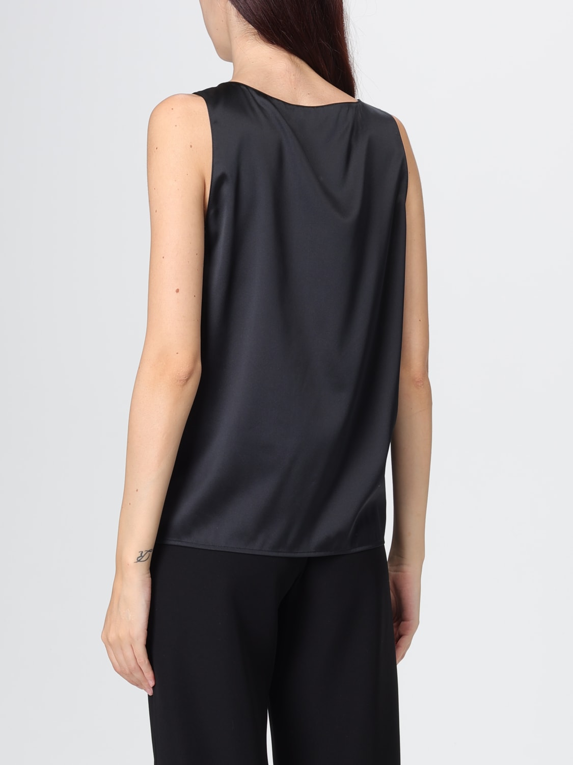 EMPORIO ARMANI TOP: Top Emporio Armani in seta , Nero - Img 2