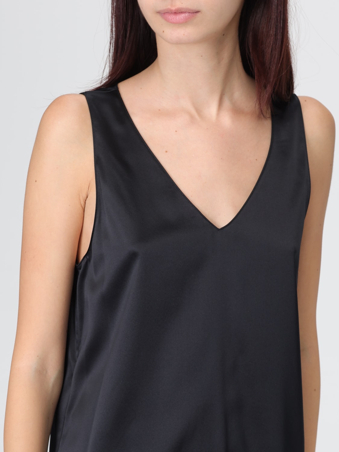 EMPORIO ARMANI TOP: Top Emporio Armani in seta , Nero - Img 3