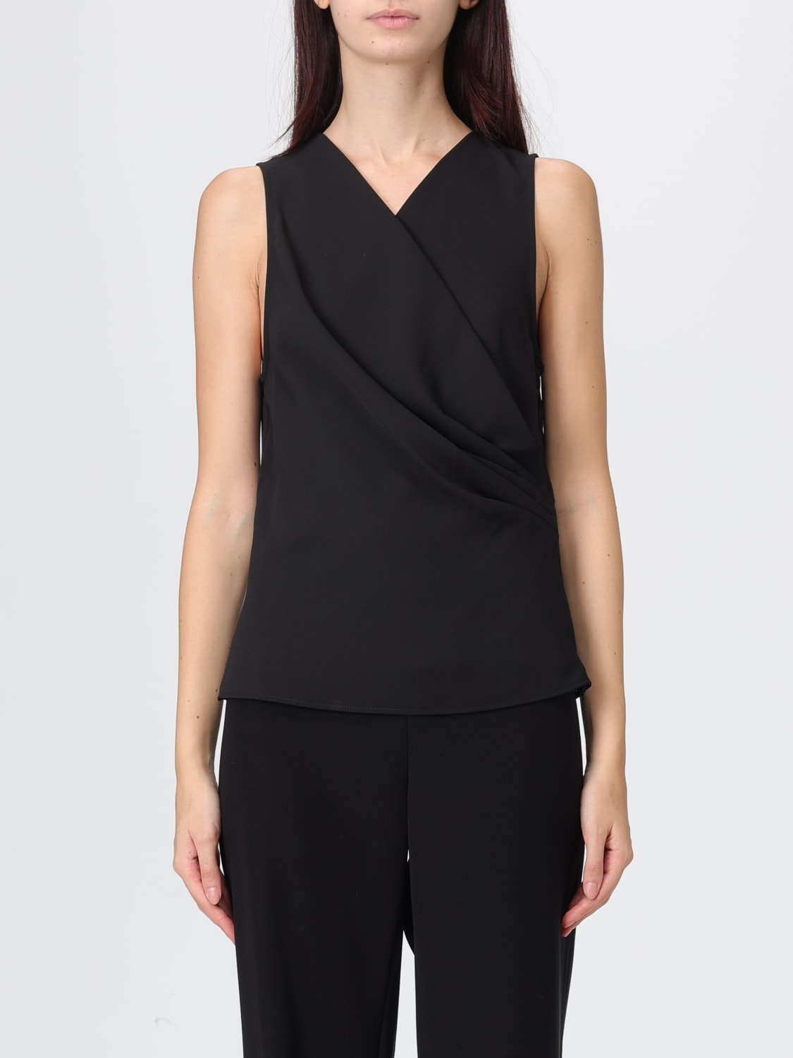 EMPORIO ARMANI TOP: Top Incrocio Emporio Armani, Nero - Img 1