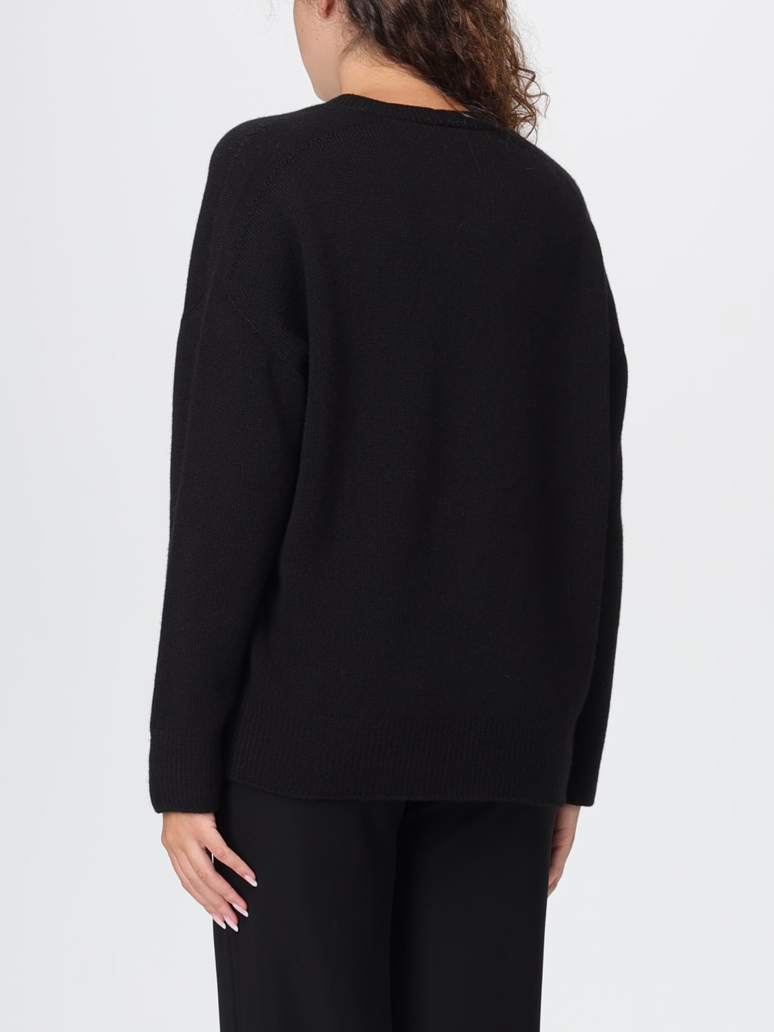 EMPORIO ARMANI MAGLIA: Cardigan in cashmere Emporio Armani, Nero - Img 2