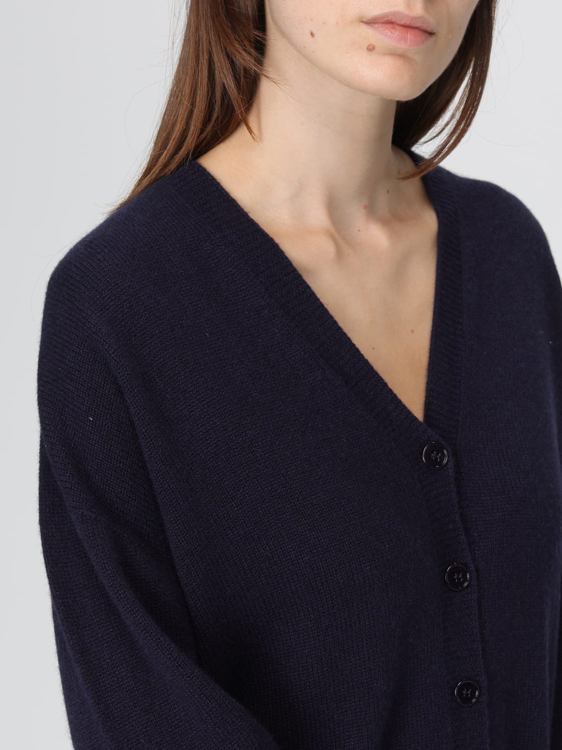 EMPORIO ARMANI MAGLIA: Cardigan in cashmere Emporio Armani, Blue Navy - Img 3