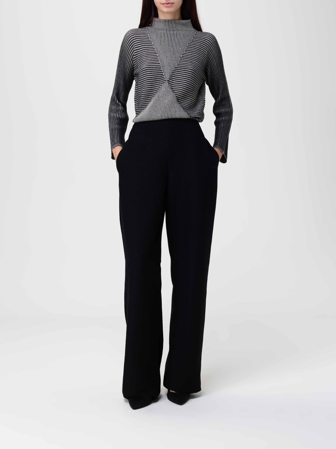 EMPORIO ARMANI PULLOVER: Pullover damen Emporio Armani, Schwarz - Img 2