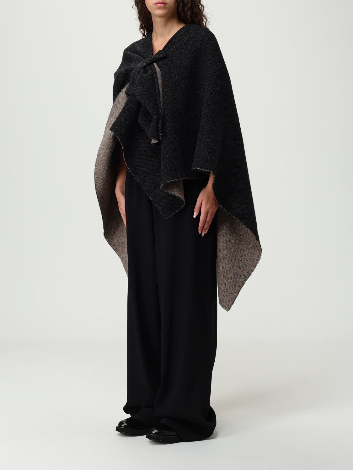 EMPORIO ARMANI MANTEL: Pelerine damen Emporio Armani, Schwarz - Img 3