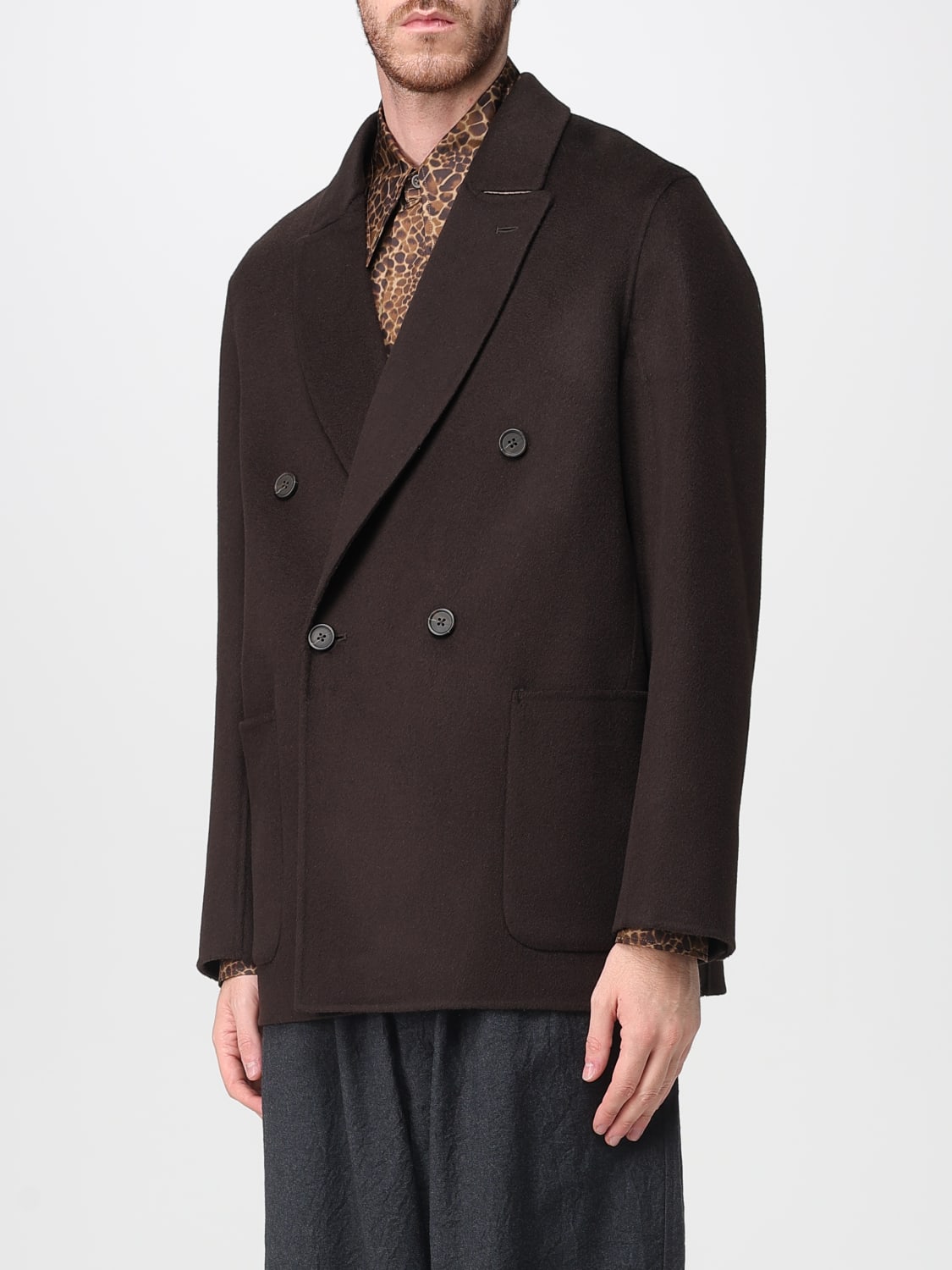 EMPORIO ARMANI JACKET: Blazer men Emporio Armani, Brown - Img 3