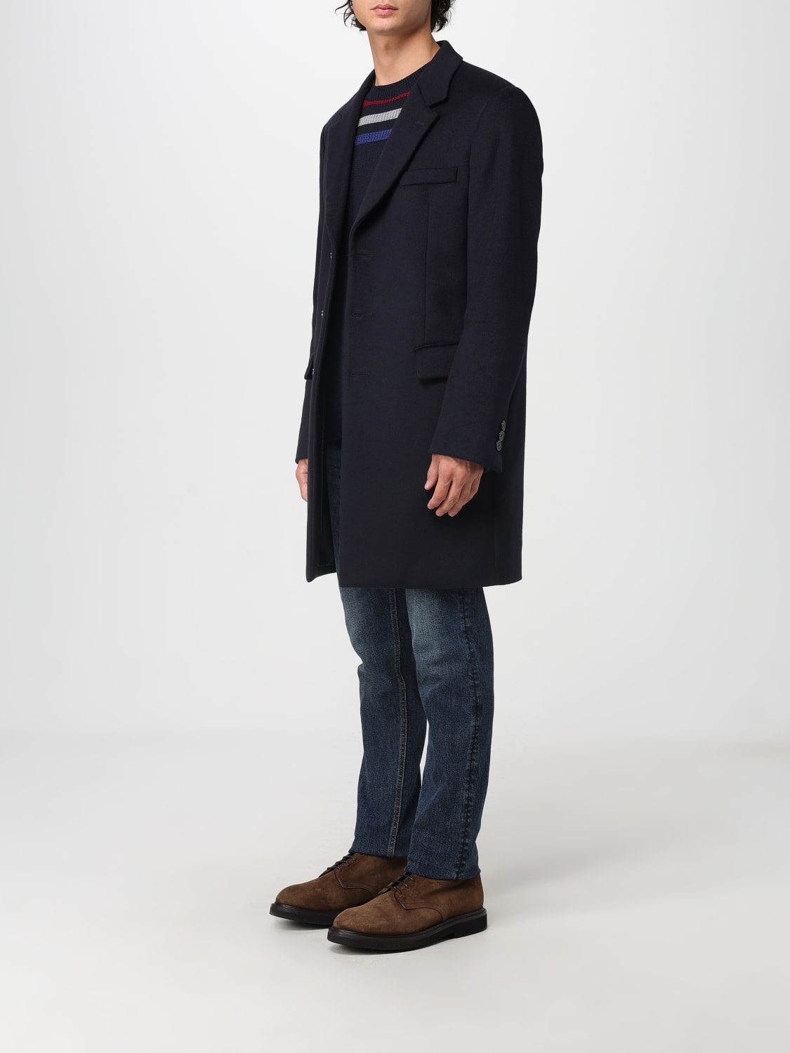 EMPORIO ARMANI COAT: Coat men Emporio Armani, Navy - Img 3