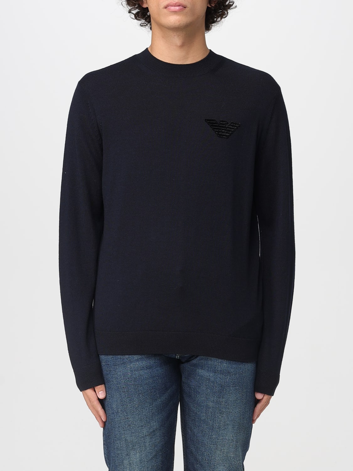 EMPORIO ARMANI SWEATER: Sweater men Emporio Armani, Blue - Img 1