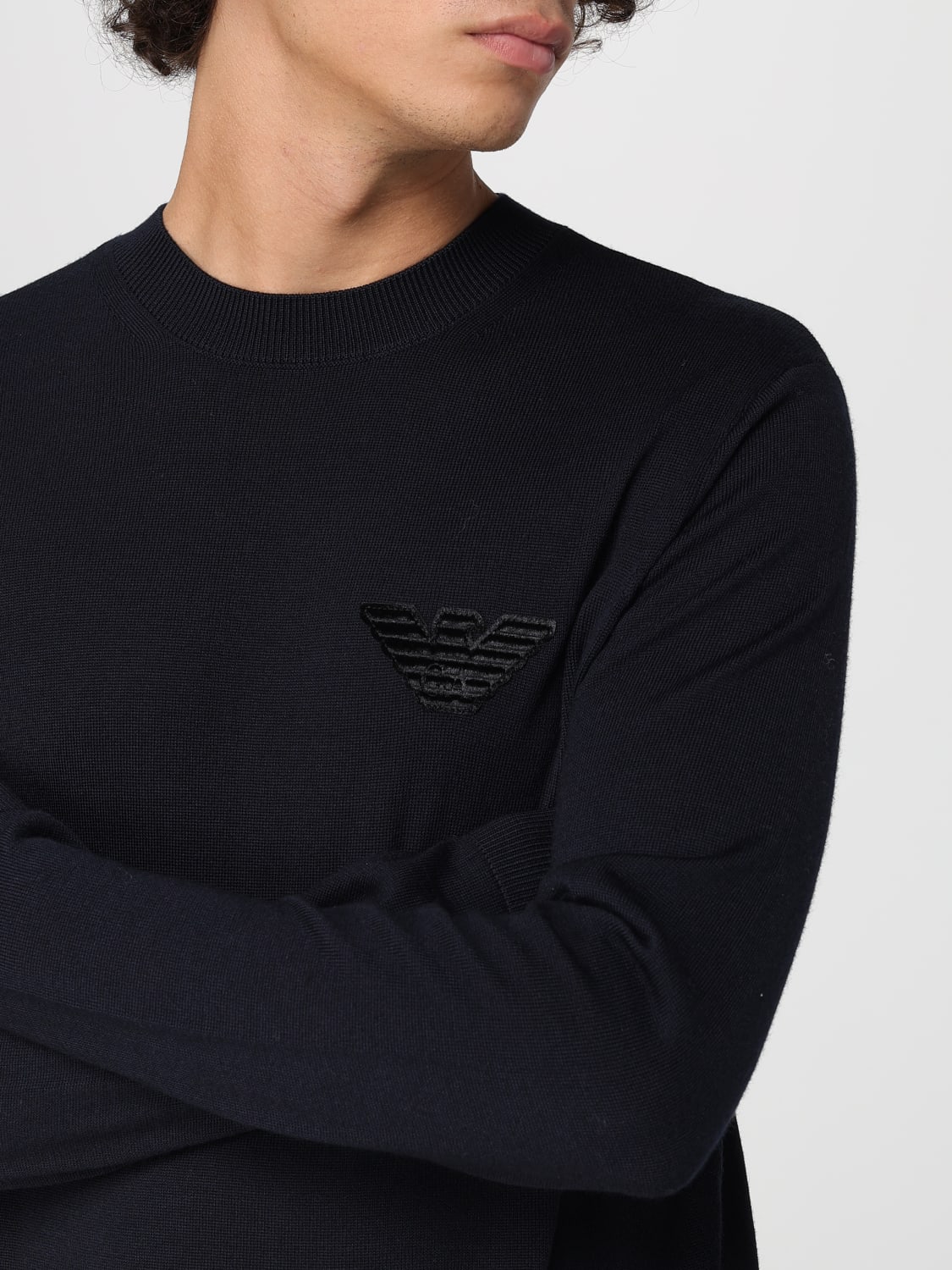 EMPORIO ARMANI SWEATER: Sweater men Emporio Armani, Blue - Img 3