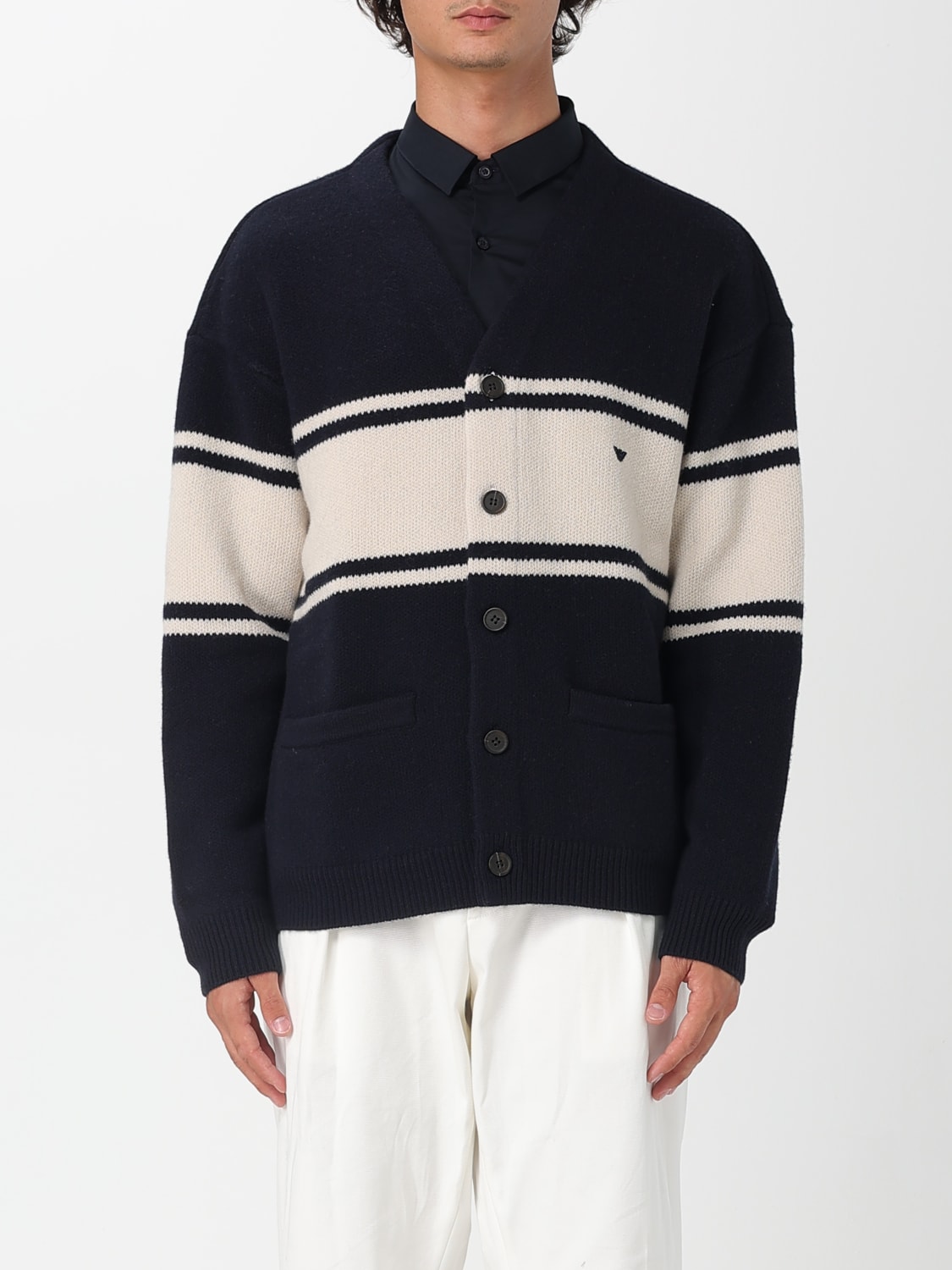 EMPORIO ARMANI SWEATER: Sweater men Emporio Armani, Navy - Img 1