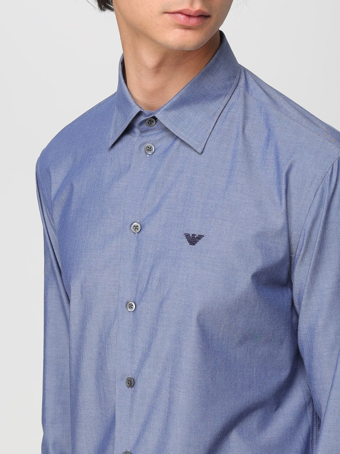 EMPORIO ARMANI SHIRT: Shirt men Emporio Armani, Denim - Img 3