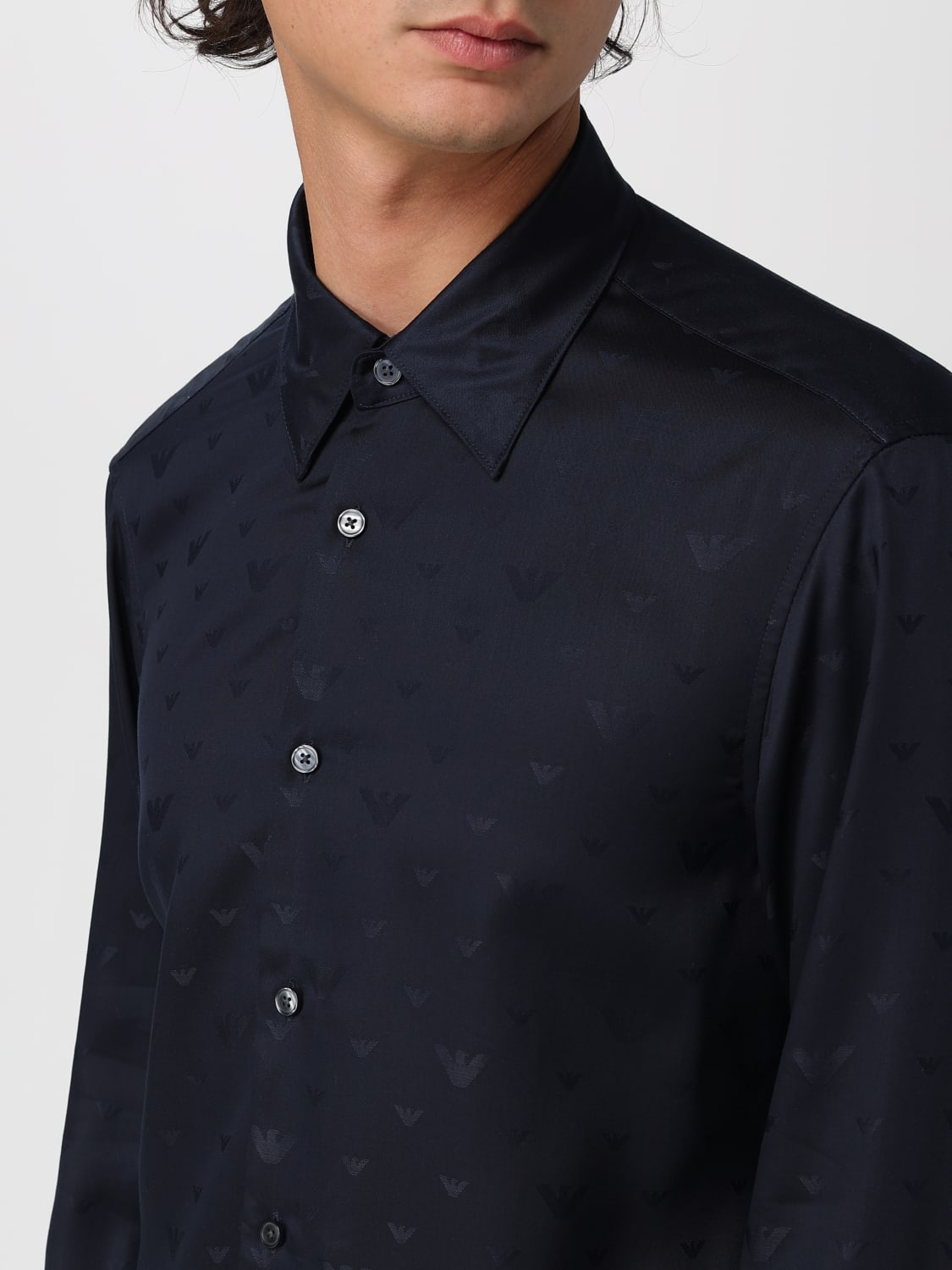 EMPORIO ARMANI SHIRT: Shirt men Emporio Armani, Navy - Img 3