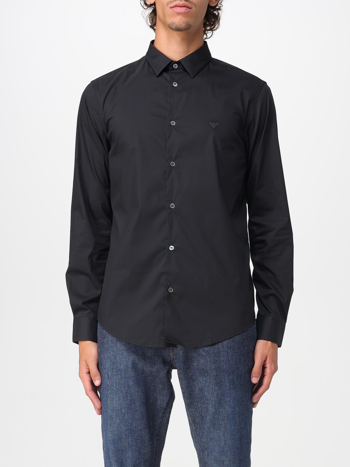 EMPORIO ARMANI HEMD: Hemd herren Emporio Armani, Schwarz - Img 1