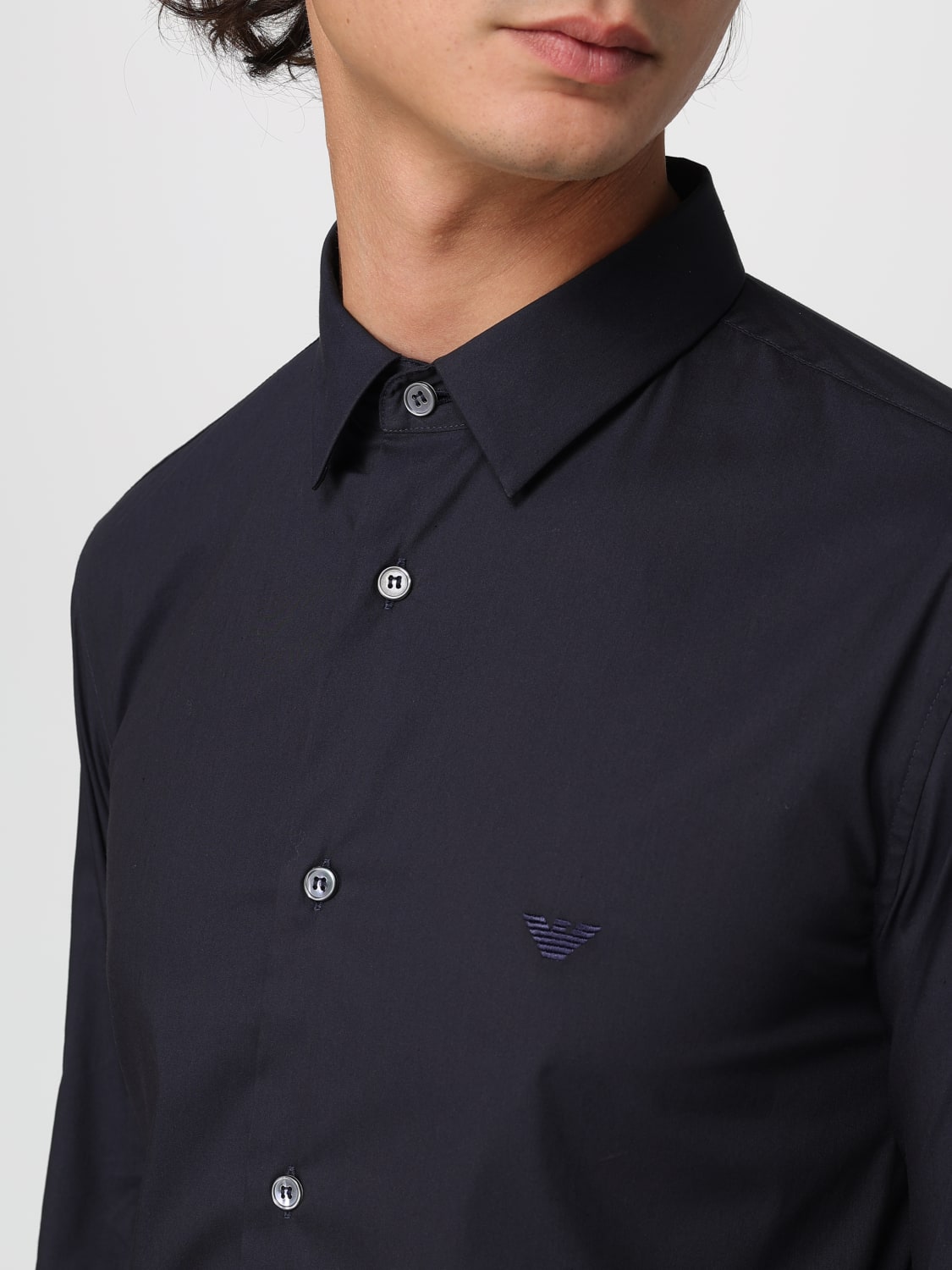 EMPORIO ARMANI CHEMISE: Chemise homme Emporio Armani, Bleu - Img 3