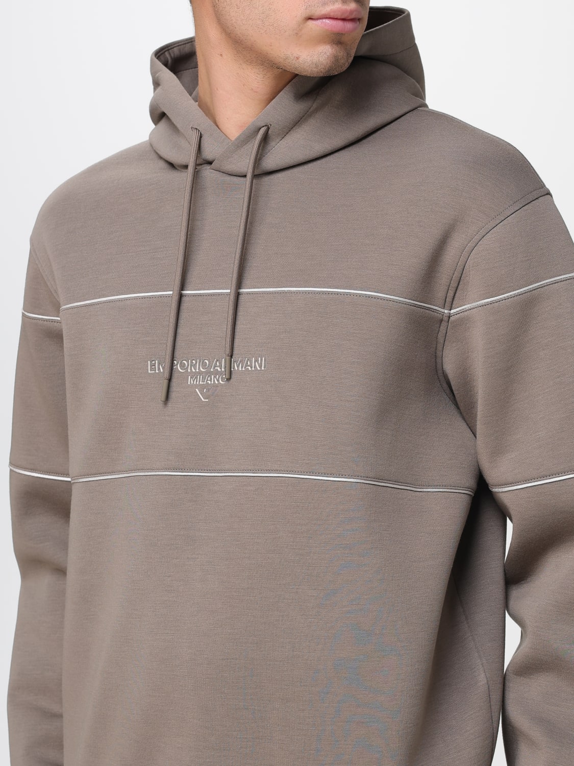 EMPORIO ARMANI SUDADERA: Sudadera hombre Emporio Armani, Avellana - Img 4