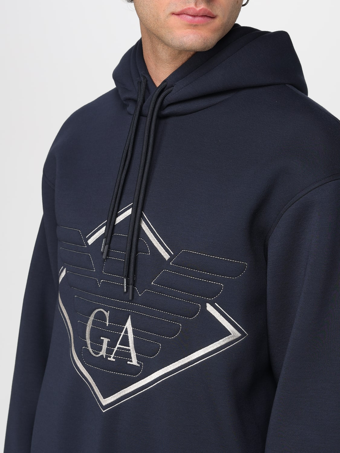 EMPORIO ARMANI SWEATSHIRT: Sweatshirt men Emporio Armani, Blue - Img 3