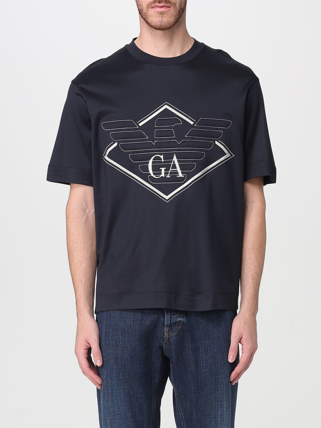 EMPORIO ARMANI CAMISETA: Camiseta hombre Emporio Armani, Azul Oscuro - Img 1