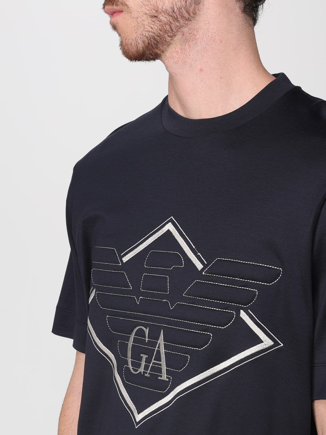 EMPORIO ARMANI CAMISETA: Camiseta hombre Emporio Armani, Azul Oscuro - Img 3