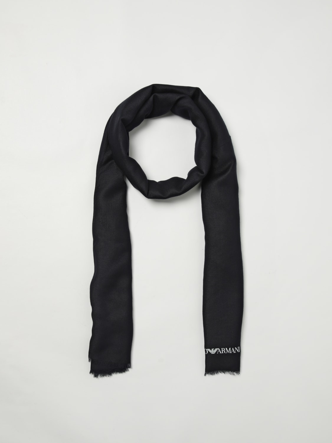 EMPORIO ARMANI BUFANDA: Bufanda hombre Emporio Armani, Azul Marino - Img 2