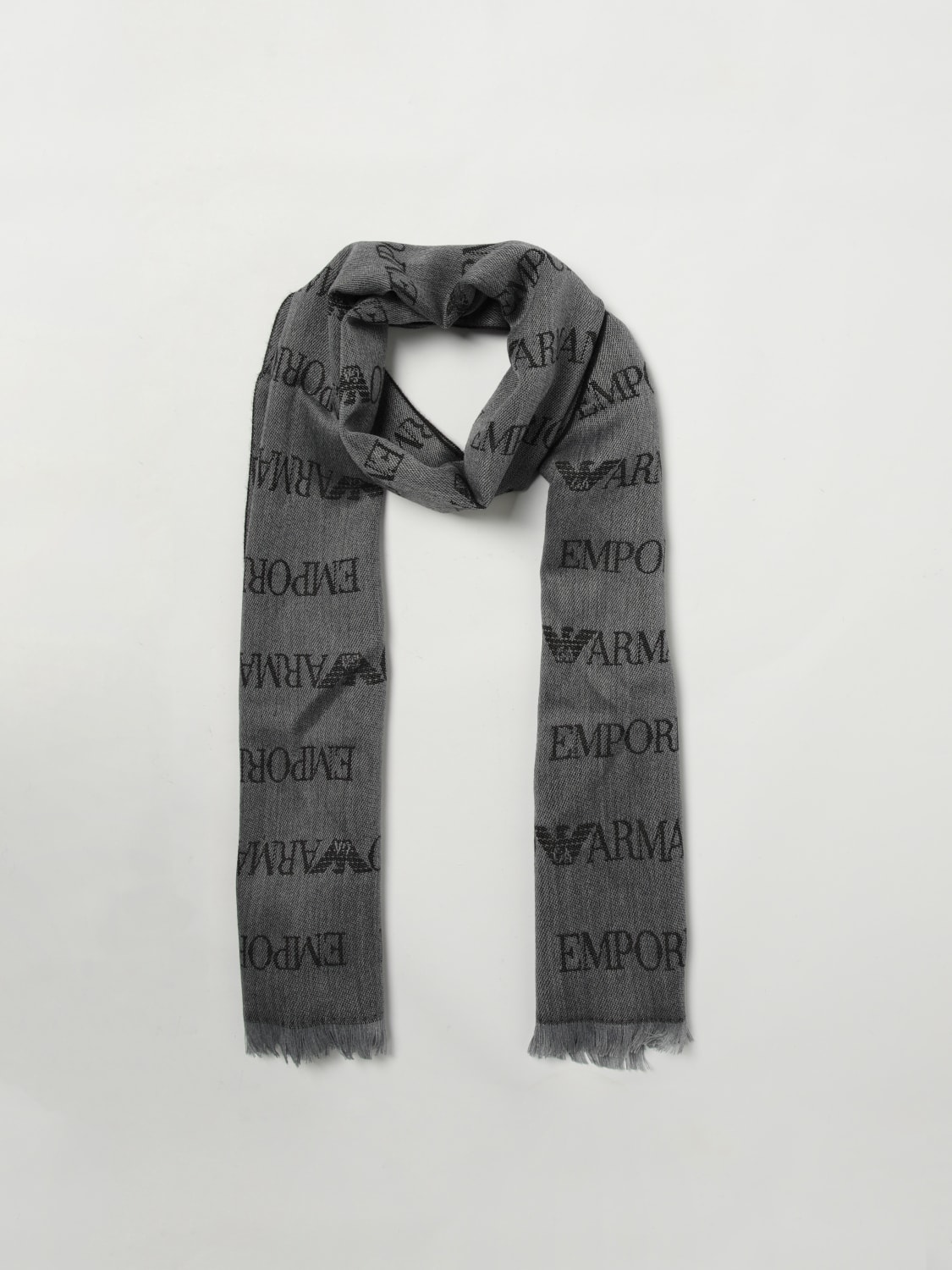 EMPORIO ARMANI SCARF: Scarf men Emporio Armani, Grey - Img 2