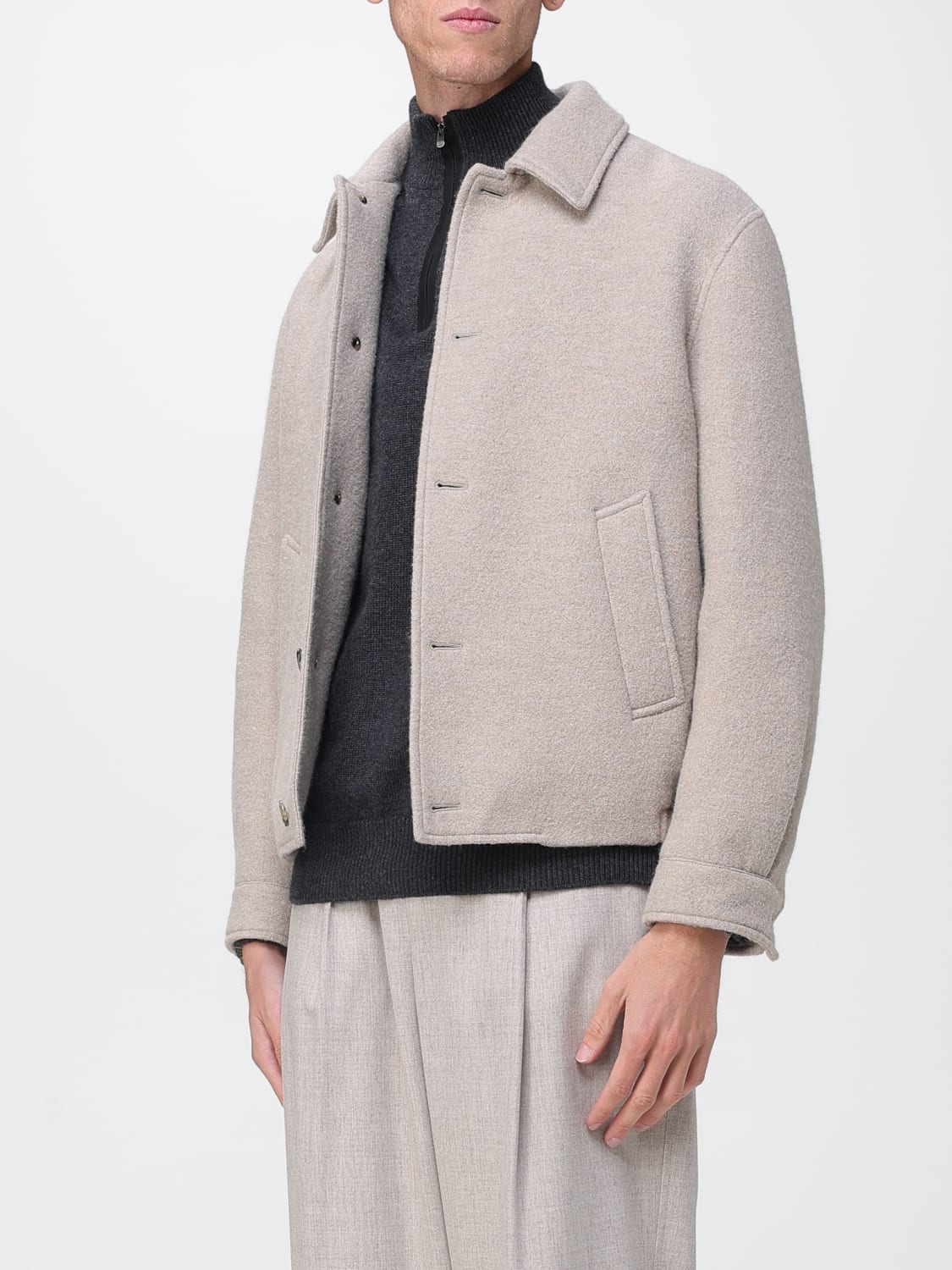 AGNONA 大衣: 大衣 男士 Agnona, 驼色 - Img 4