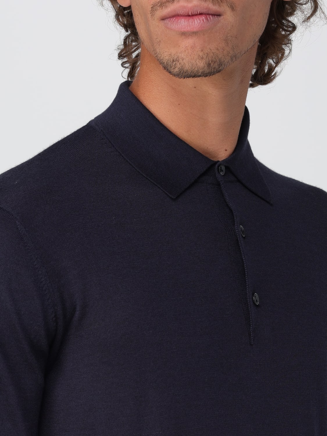 AGNONA POLO: Pullover herren Agnona, Navy - Img 4