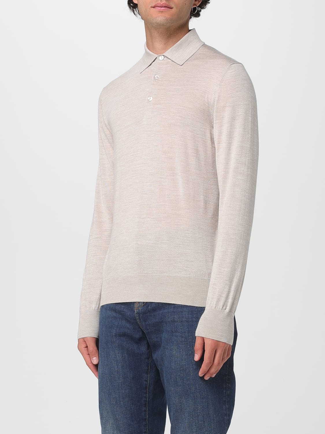 AGNONA POLO SHIRT: Sweater men Agnona, Champagne - Img 3