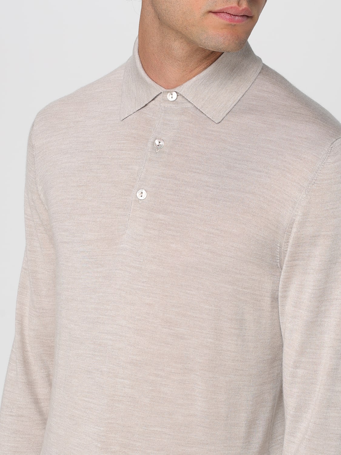 AGNONA POLO SHIRT: Sweater men Agnona, Champagne - Img 4