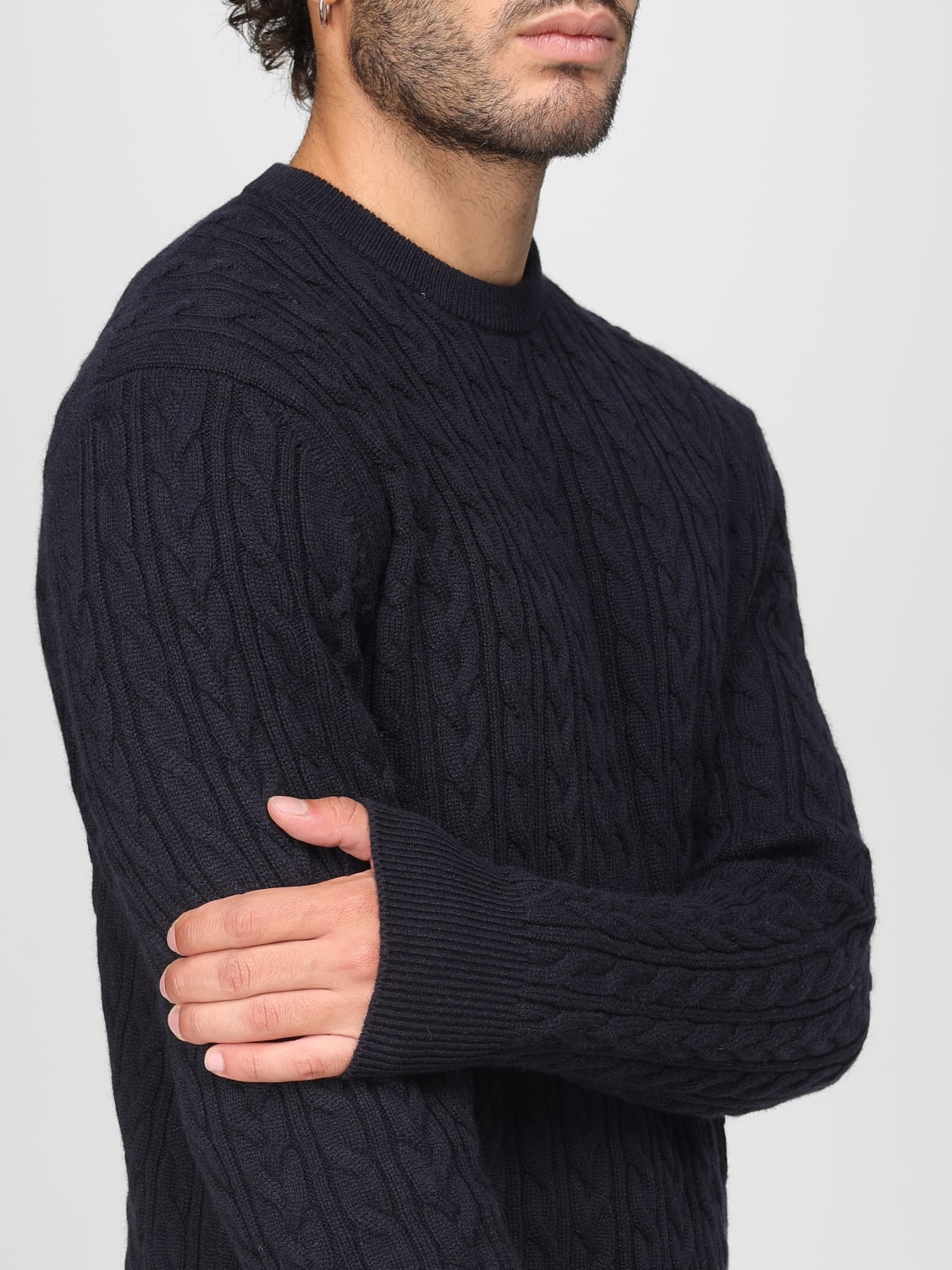 AGNONA SWEATER: Sweater men Agnona, Navy - Img 4