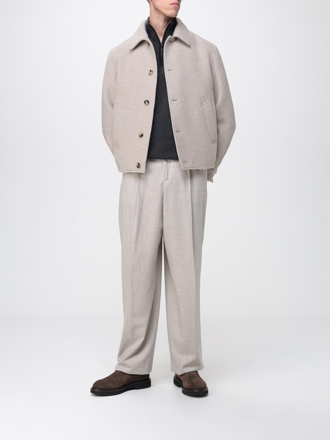 AGNONA SWEATER: Sweater men Agnona, Charcoal - Img 2