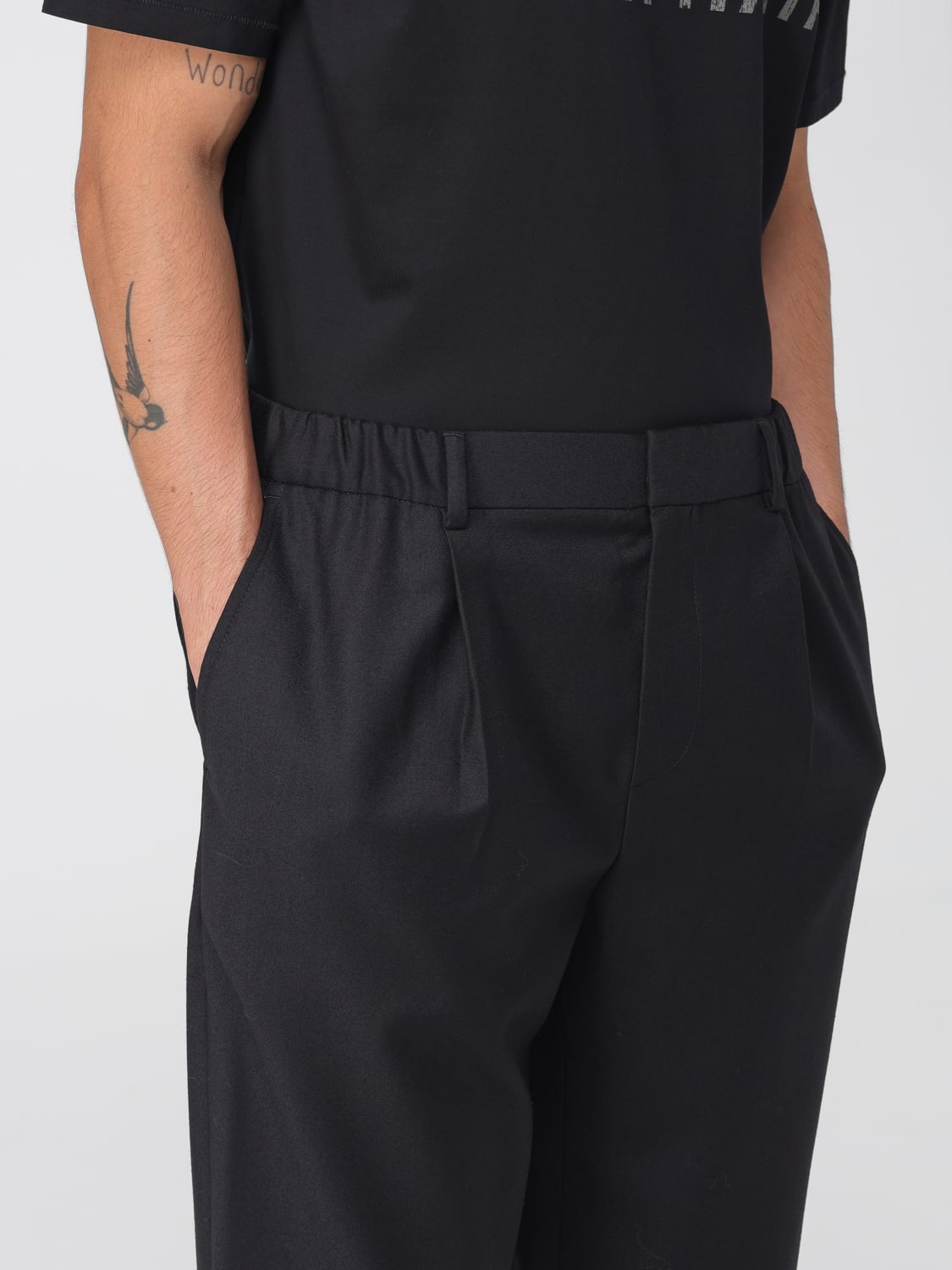 AGNONA HOSE: Hose herren Agnona, Schwarz - Img 4