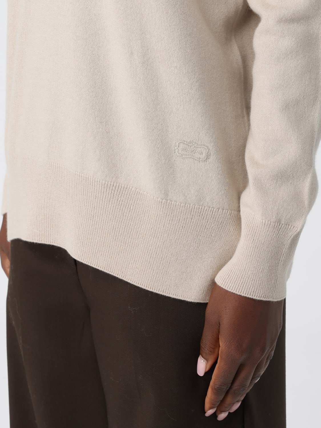 AGNONA MAGLIA: Maglia a girocollo in cashmere Agnona, Champagne - Img 3