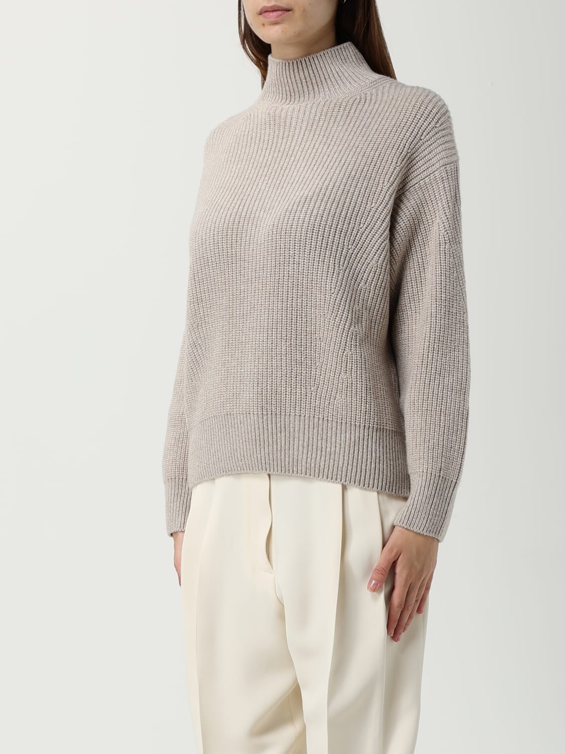 AGNONA PULL: Pull femme Agnona, Beige - Img 3