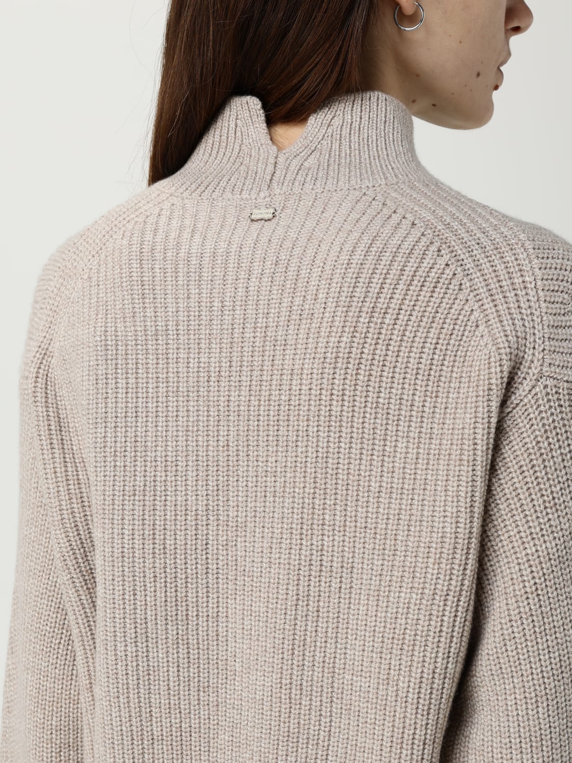 AGNONA PULL: Pull femme Agnona, Beige - Img 4