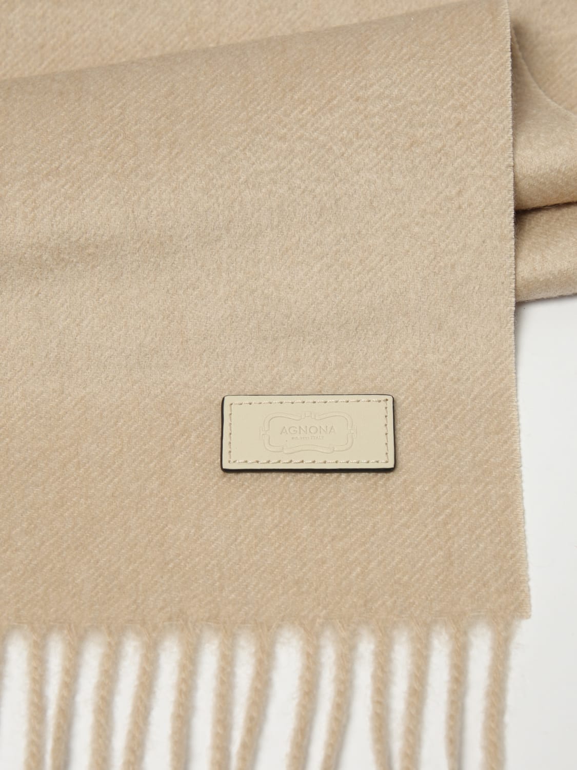 AGNONA 围巾: 围巾 女士 Agnona, 奶油黄 - Img 3