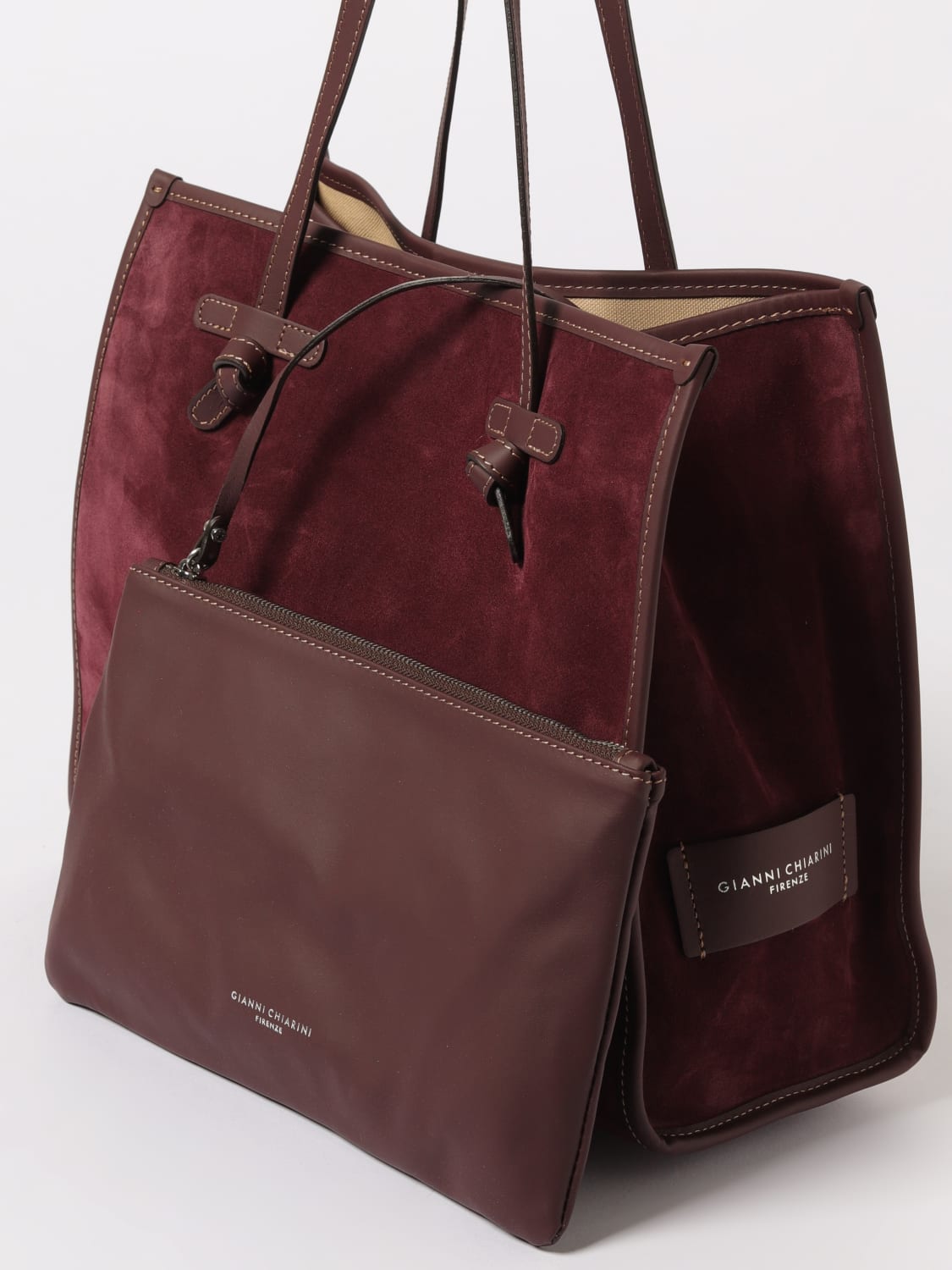 GIANNI CHIARINI TOTE BAG: Shoulder bag woman Gianni Chiarini Club Marcella, Burgundy - Img 3