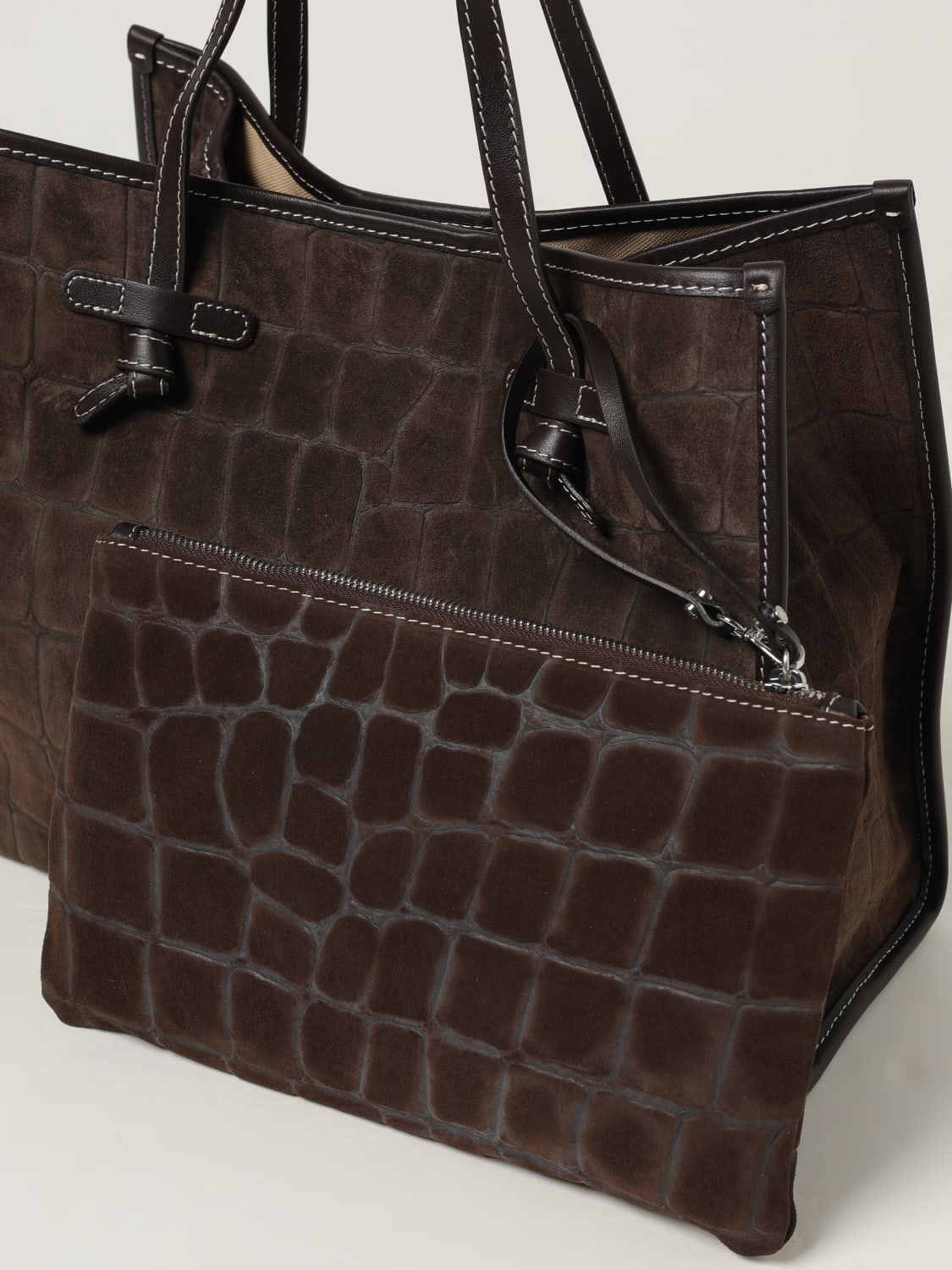 GIANNI CHIARINI TOTE BAG: Shoulder bag woman Gianni Chiarini Club Marcella, Coffee - Img 3