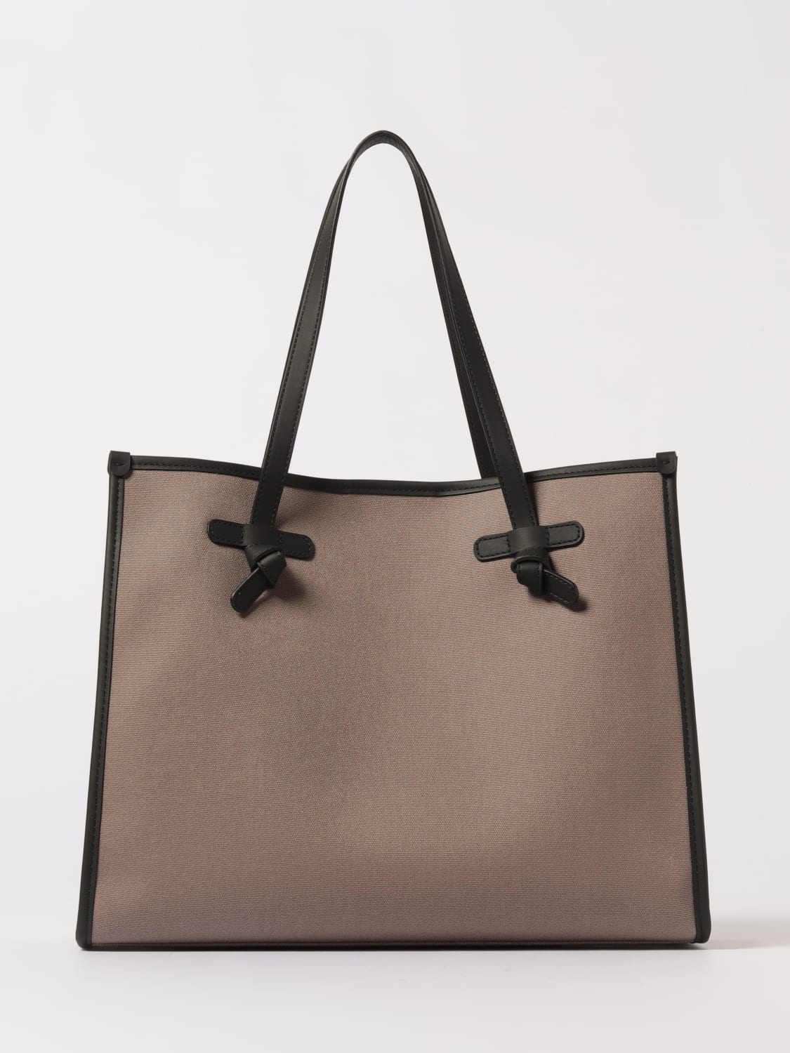 GIANNI CHIARINI BORSA TOTE: Borsa Marcella Gianni Chiarini in canvas e pelle , Tortora - Img 1