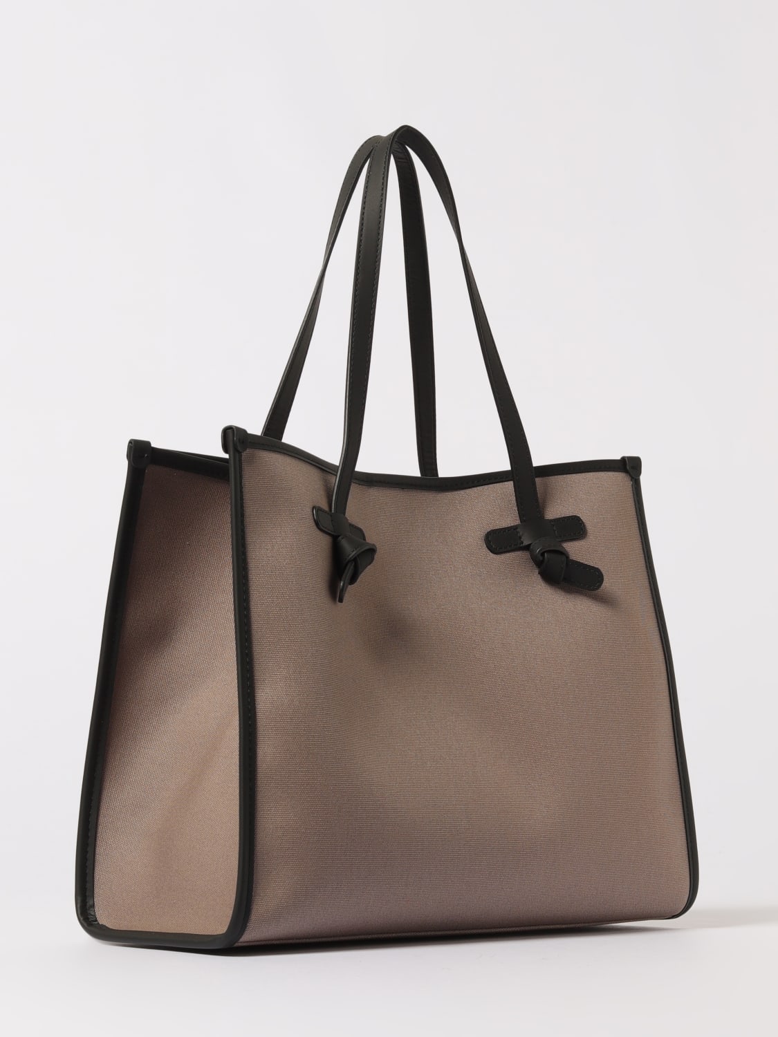 GIANNI CHIARINI BORSA TOTE: Borsa Marcella Gianni Chiarini in canvas e pelle , Tortora - Img 2