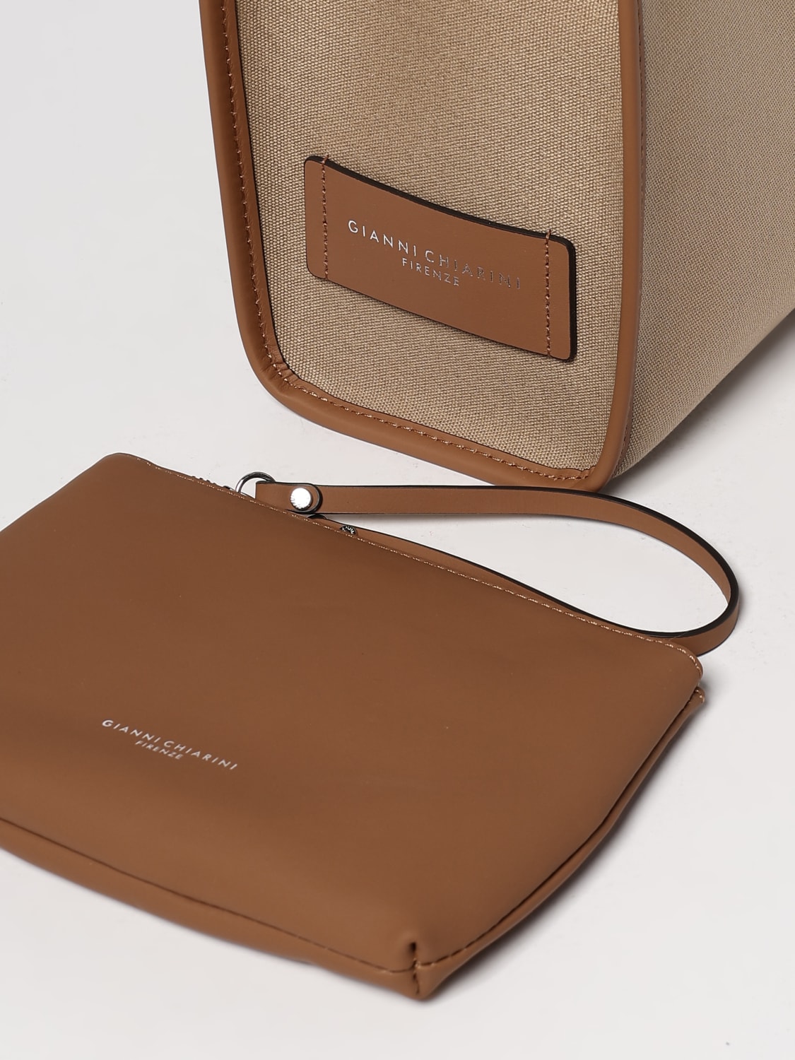 GIANNI CHIARINI TOTE BAG: Shoulder bag woman Gianni Chiarini Club Marcella, Beige - Img 3