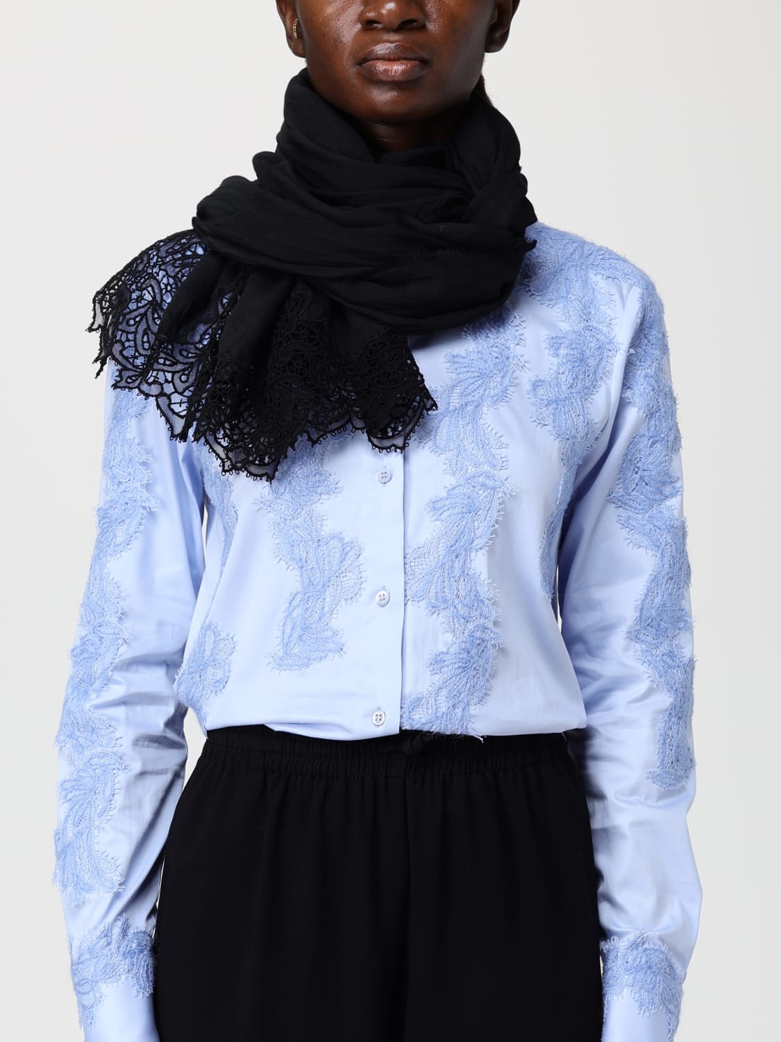 ERMANNO SCERVINO LIFE ÉCHARPE: écharpe femme Ermanno Scervino Life, Noir - Img 2