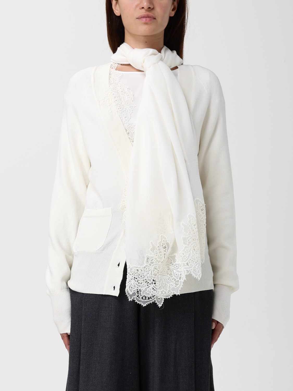 ERMANNO SCERVINO LIFE SCARF: Scarf woman Ermanno Scervino Life, Ivory - Img 2